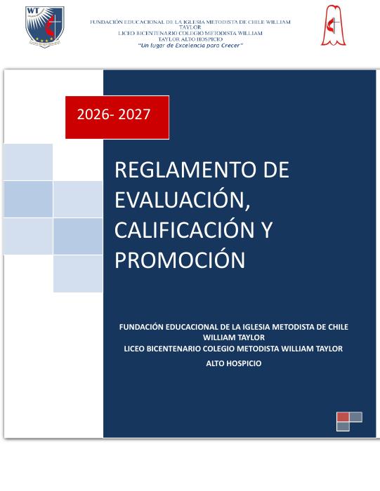 Portada Reglamento de Evaluación 2026-2027