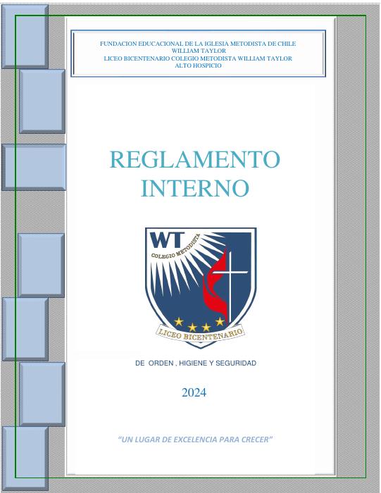 Portada Reglamento Interno de Orden Higiene y Seguridad