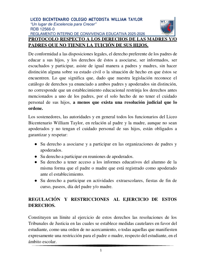 Portada Protocolo de Derechos de Madres y Padres sin la Tuición Legal