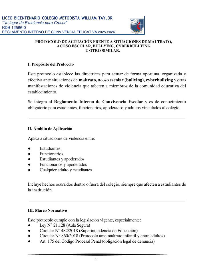 Portada Síntesis: Protocolo por Maltrato, Acoso, Bullying y Cyberbullying
